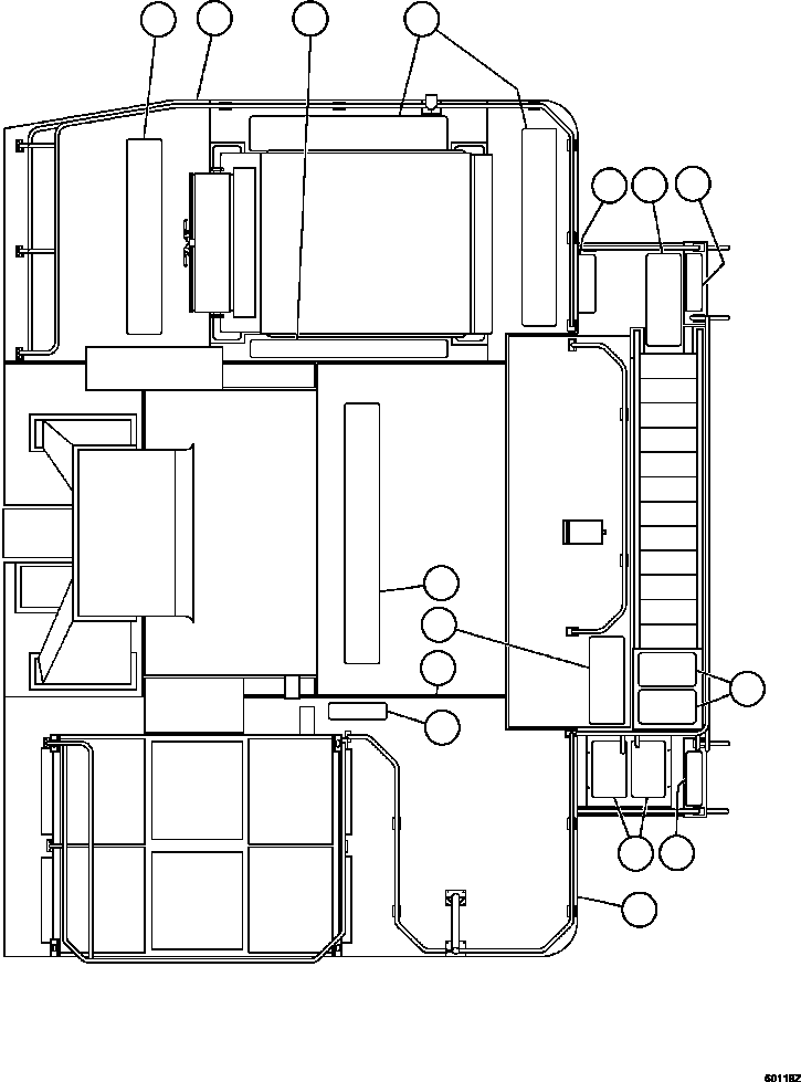 Dump Trucks Komatsu / AFE48-BF 930E-2 S/N A30012  CODELCO(AFE48-BF) / DECK SECTIONS & SAFETY WALK(020 : 60118)