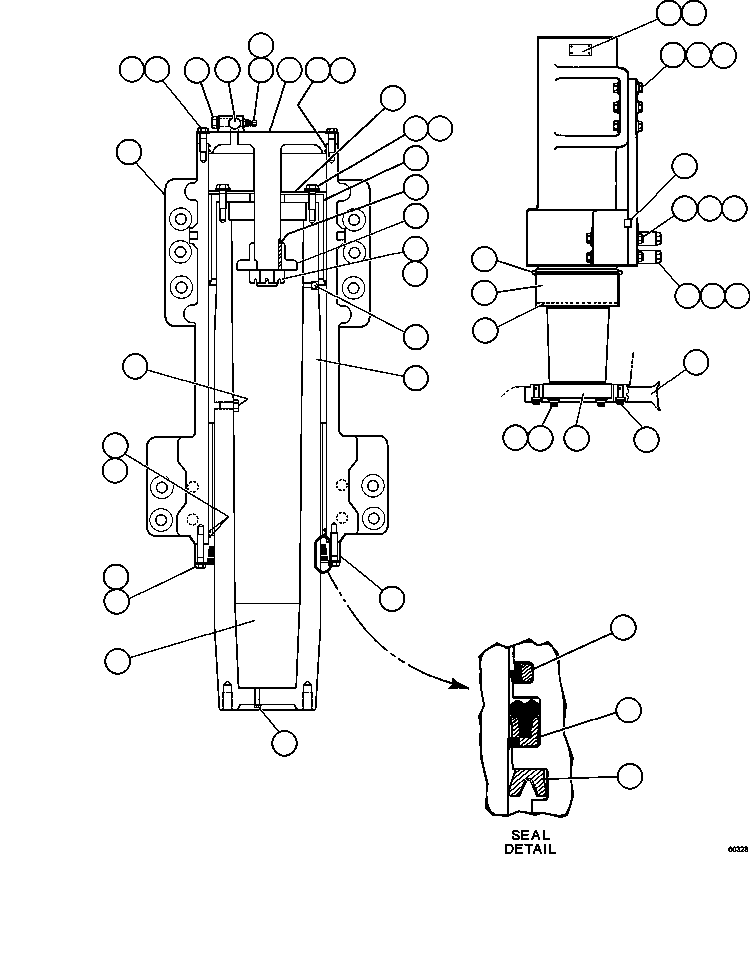 Dump Trucks Komatsu / AFE48-BF 930E-2 S/N A30012  CODELCO(AFE48-BF) / FRONT SUSPENSION & MOUNTING(056 : 60328)