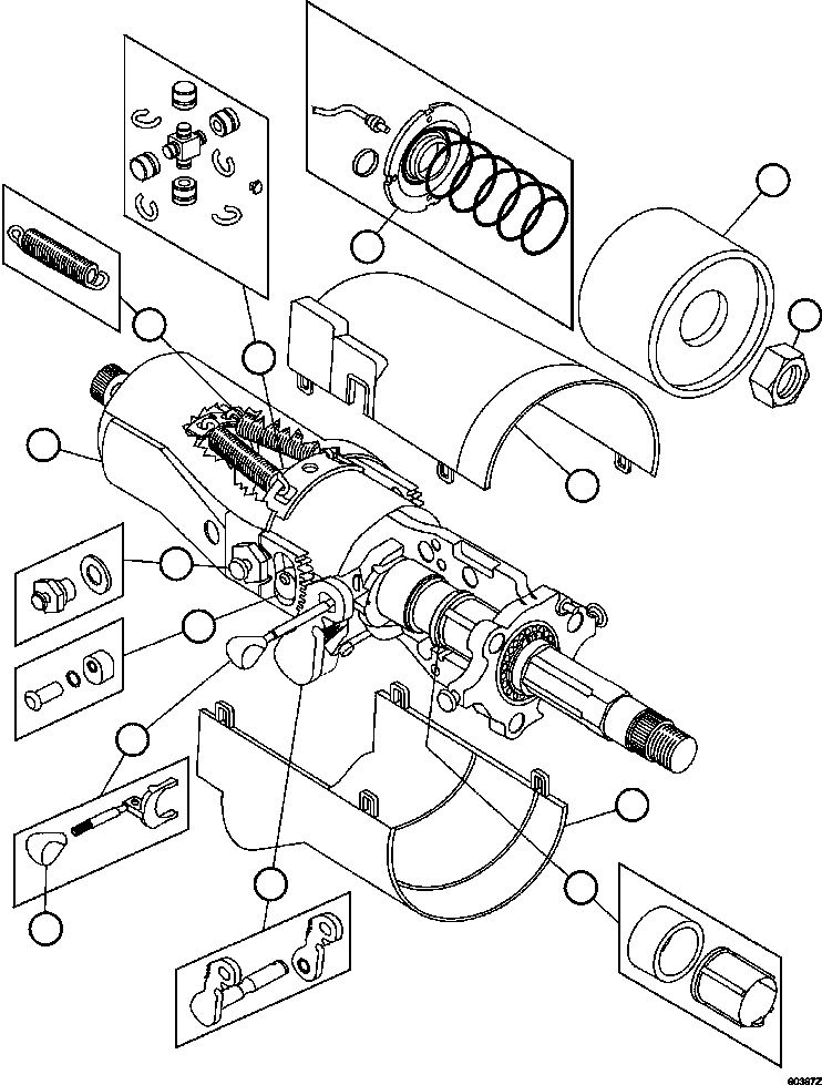 Dump Trucks Komatsu / AFE48-BF 930E-2 S/N A30012  CODELCO(AFE48-BF) / STEERING COLUMN ASSEMBLY       PC0753(080 : 60387)