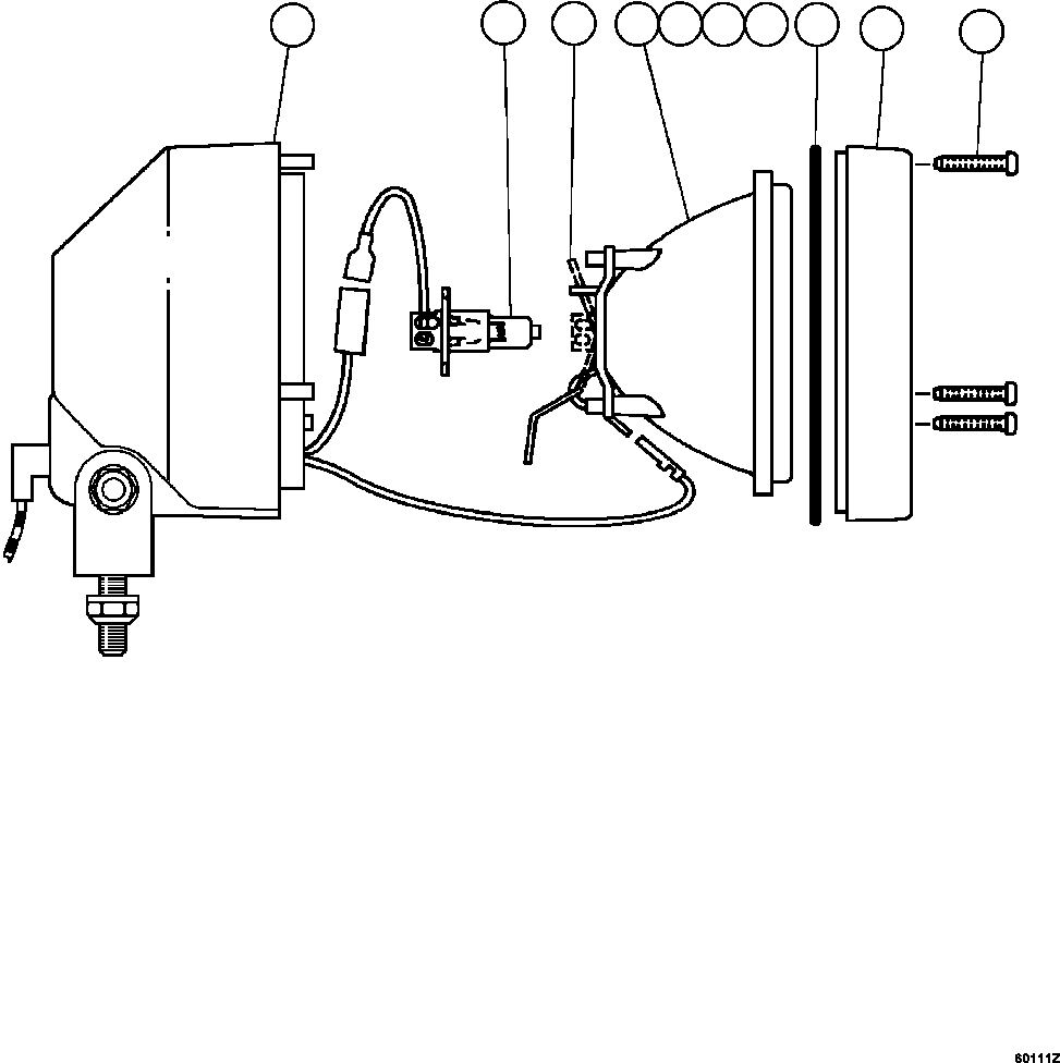 Dump Trucks Komatsu / AFE48-BF 930E-2 S/N A30012  CODELCO(AFE48-BF) / LIGHT ASSEMBLY (SUPER HALOGEN)    2/2(268 : 60111)