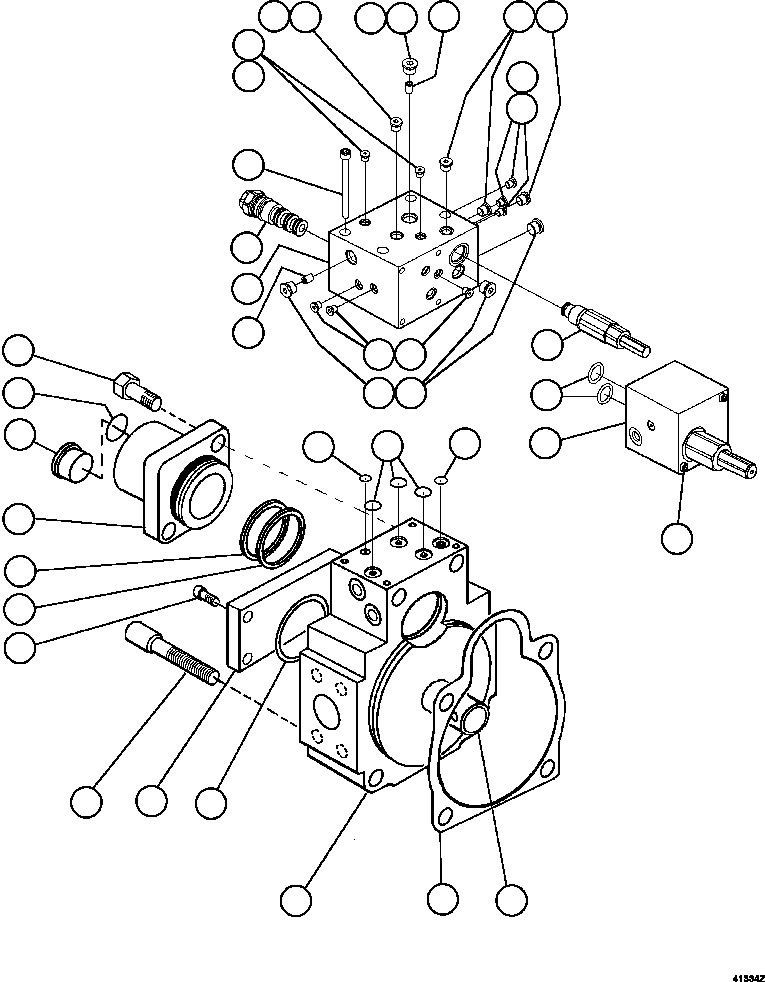 Dump Trucks Komatsu / AFE48-BF 930E-2 S/N A30012  CODELCO(AFE48-BF) / STEERING PUMP HOUSING (REAR)      PB9933(302 : 41334)
