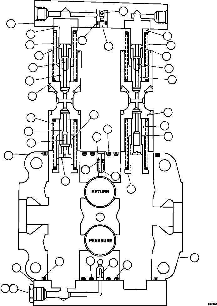 Dump Trucks Komatsu / AFE48-BF 930E-2 S/N A30012  CODELCO(AFE48-BF) / SPOOL INLET SECTION               VE3810(310 : 40004)