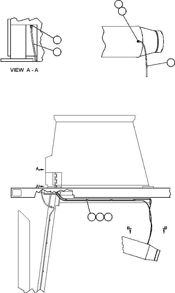 Komatsu parts book diagram for AFE48-BM  930E-2 S/N A30161 THRU A30163 CODELCO: AIR CLEANER INDICATOR PIPING