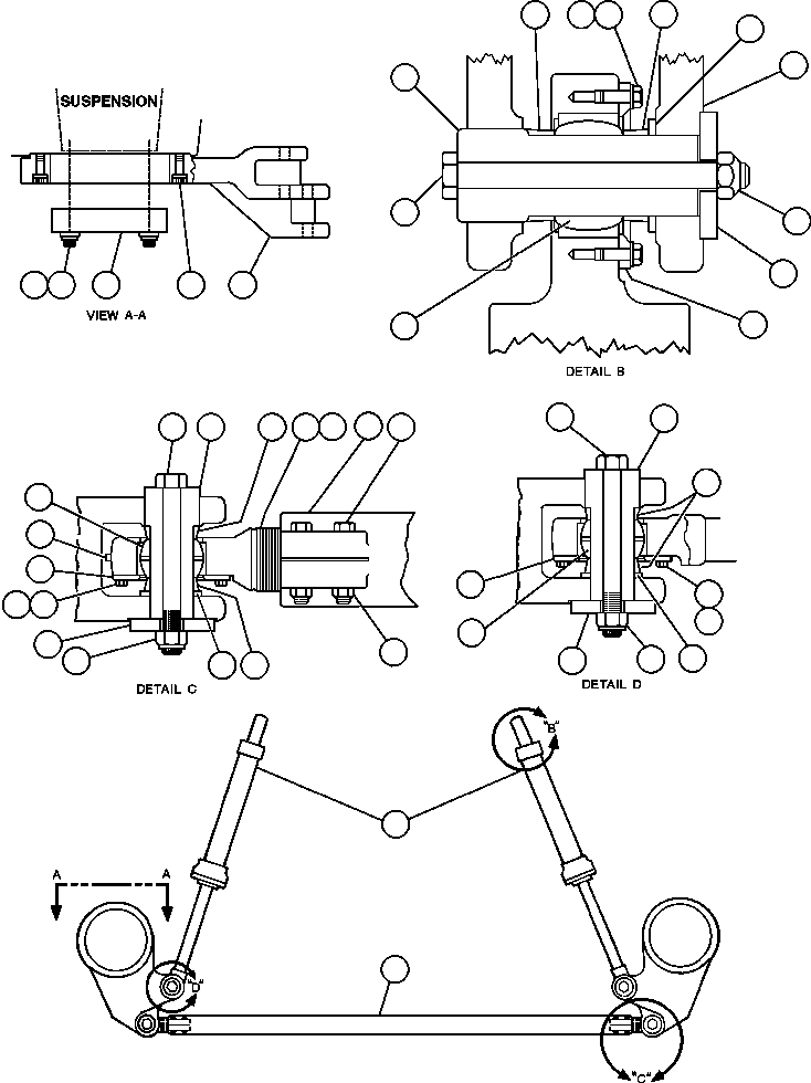 Komatsu parts book diagram for AFE48-BM  930E-2 S/N A30161 THRU A30163 CODELCO: STEERING ARMS & LINKAGE