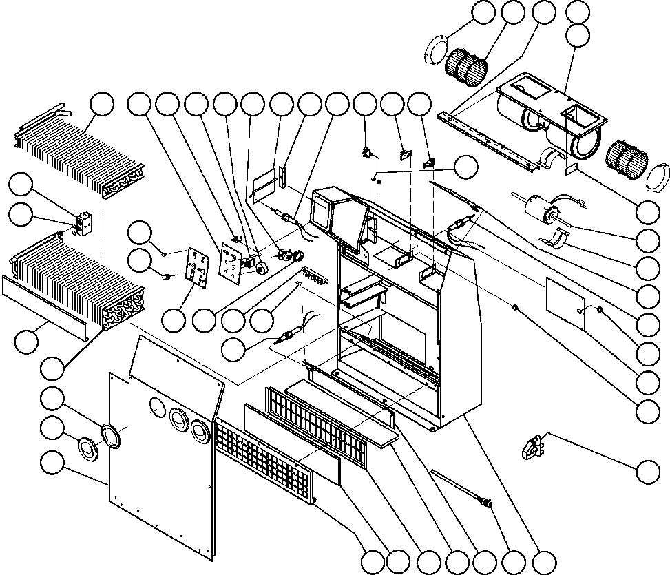 Komatsu parts book diagram for AFE48-BM  930E-2 S/N A30161 THRU A30163 CODELCO: HEATER/AIR CONDITIONER ASSM - 2 (SM5466)