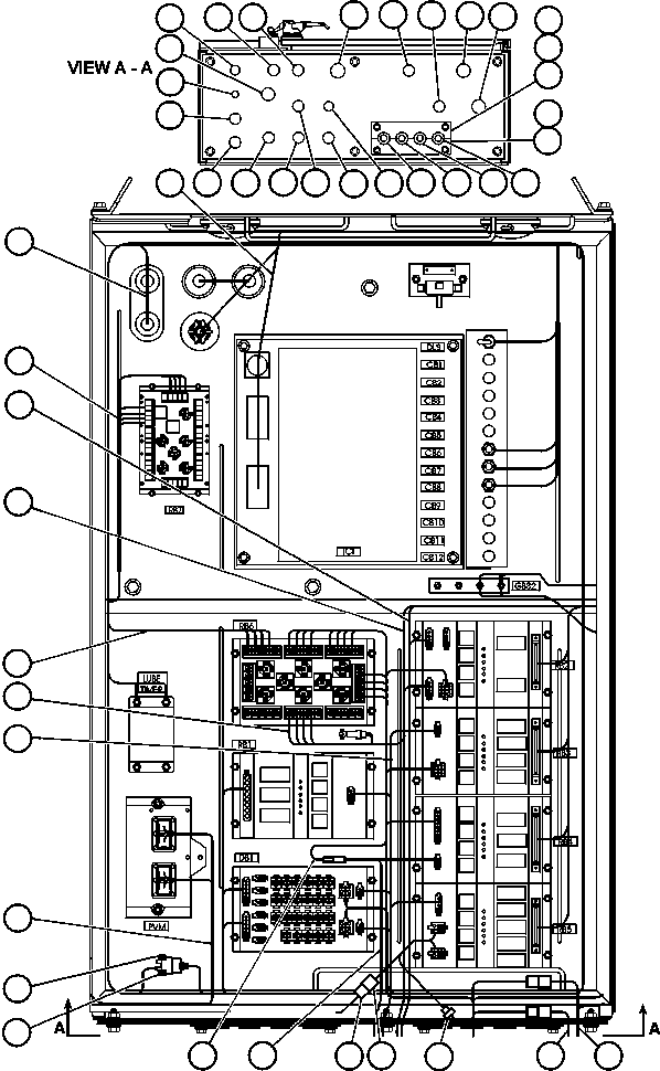 Komatsu parts book diagram for AFE48-BM  930E-2 S/N A30161 THRU A30163 CODELCO: INTERFACE CABINET EXTERNAL WIRING