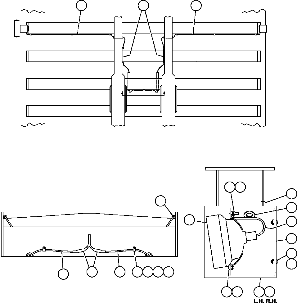 Komatsu parts book diagram for AFE48-BM  930E-2 S/N A30161 THRU A30163 CODELCO: REAR TURN & CLEARANCE LIGHTS