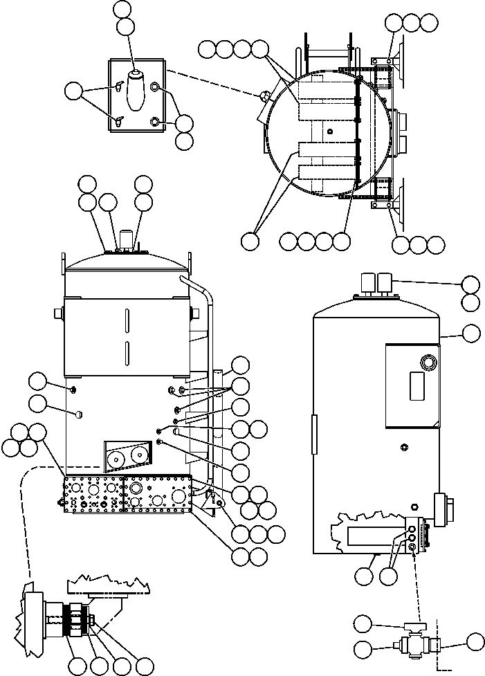 Komatsu parts book diagram for AFE48-BM  930E-2 S/N A30161 THRU A30163 CODELCO: HYDRAULIC TANK ASSEMBLY & INSTALLATION