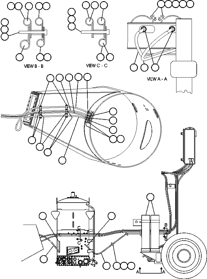 Komatsu parts book diagram for AFE48-BM  930E-2 S/N A30161 THRU A30163 CODELCO: BRAKE PIPING