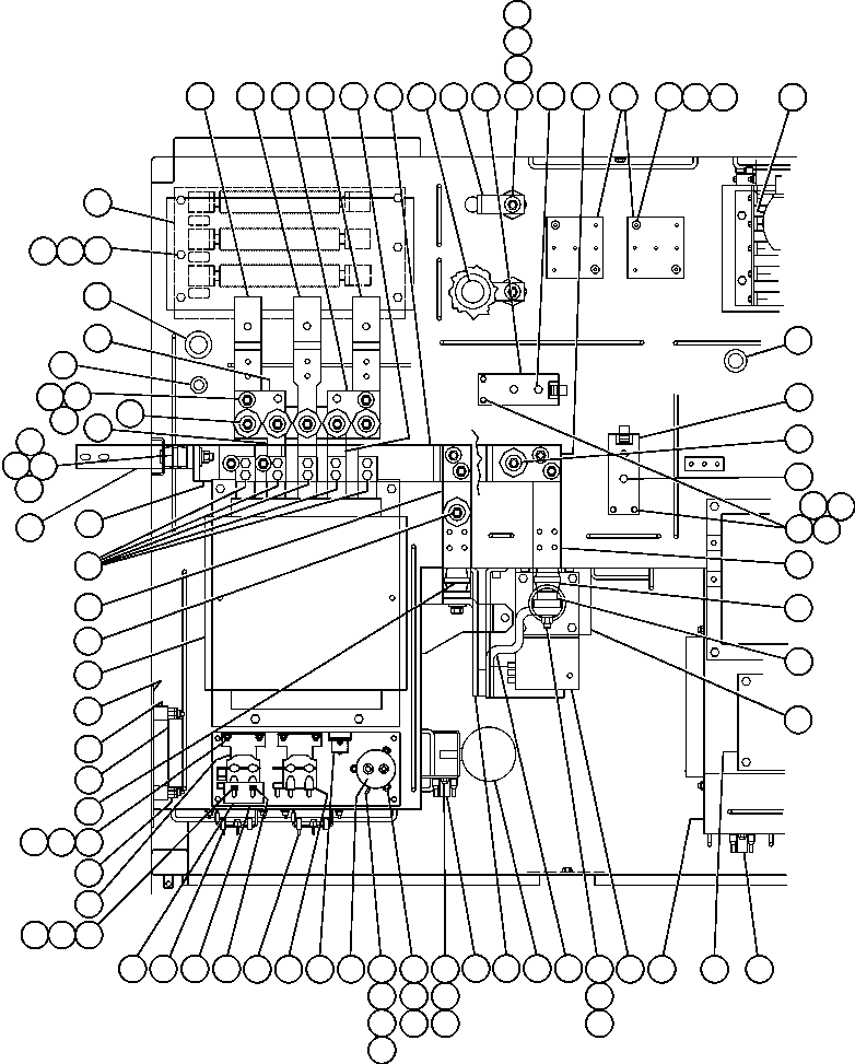 Komatsu parts book diagram for AFE48-BM  930E-2 S/N A30161 THRU A30163 CODELCO: CONTROL CABINET (TOP LEFT VIEW)