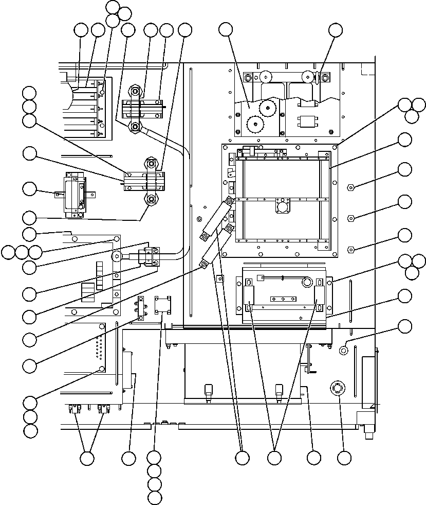 Komatsu parts book diagram for AFE48-BM  930E-2 S/N A30161 THRU A30163 CODELCO: CONTROL CABINET (TOP RIGHT VIEW)