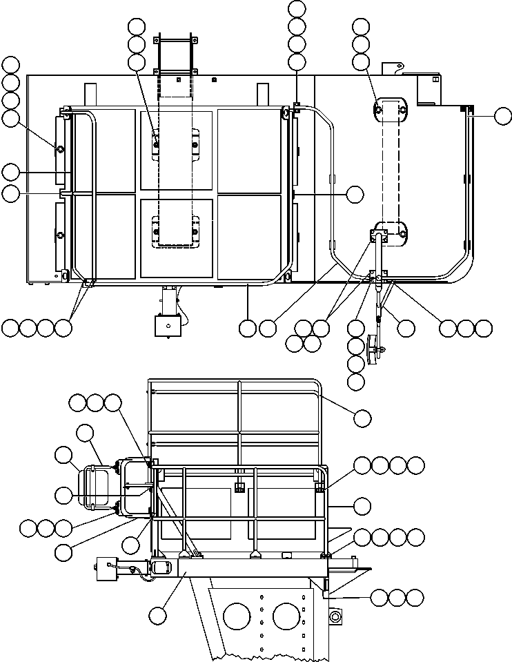 Komatsu parts book diagram for AFE48-CE 930E-2  S/N A30207-A30208 SUNCOR: RIGHT DECK & HANDRAILS