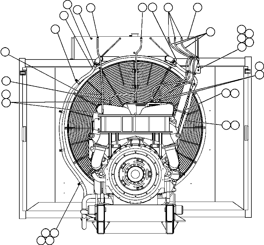 Komatsu parts book diagram for AFE48-CE 930E-2  S/N A30207-A30208 SUNCOR: RADIATOR PIPING