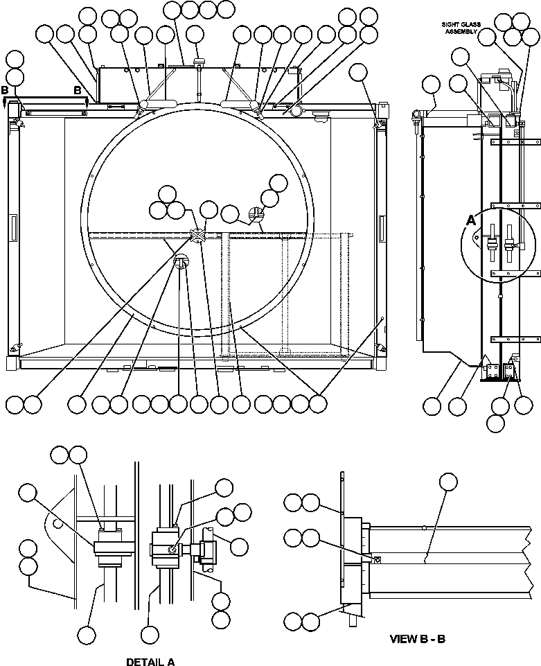 Komatsu parts book diagram for AFE48-CE 930E-2  S/N A30207-A30208 SUNCOR: RADIATOR & SHROUD ASSEMBLY (PC0847)