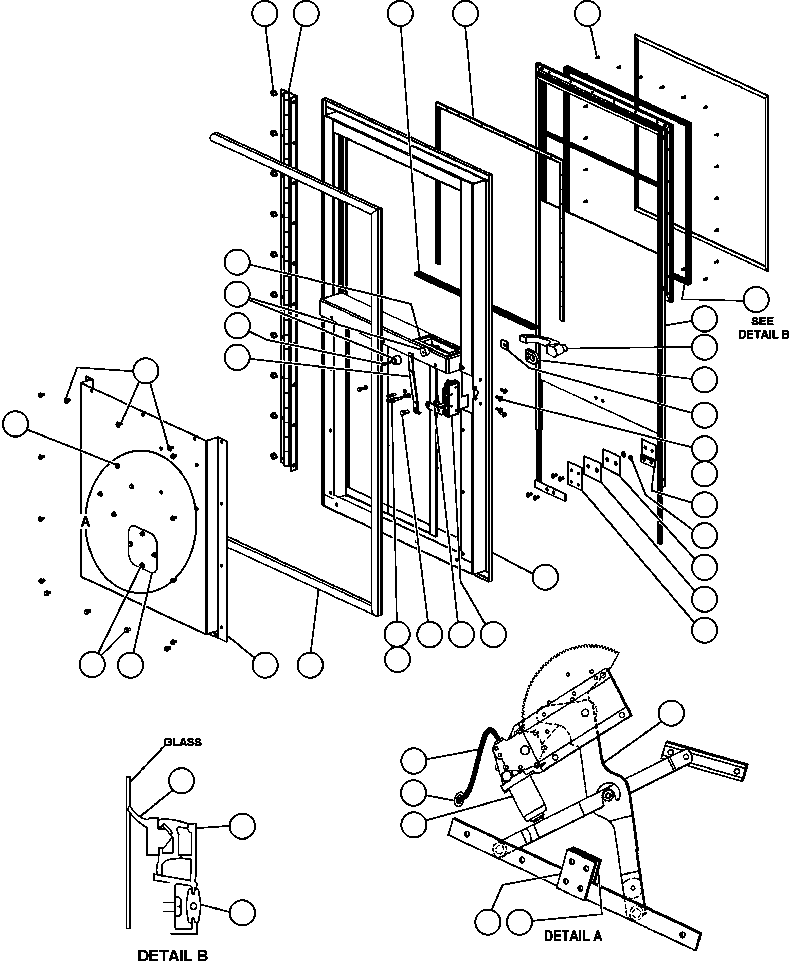 Komatsu parts book diagram for AFE48-CE 930E-2  S/N A30207-A30208 SUNCOR: DOOR - R.H. (SM5949)