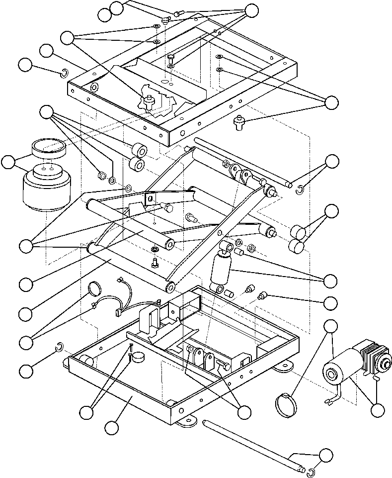 Komatsu parts book diagram for AFE48-CE 930E-2  S/N A30207-A30208 SUNCOR: SEAT SUSPENSION ASSEMBLY (VE8864)