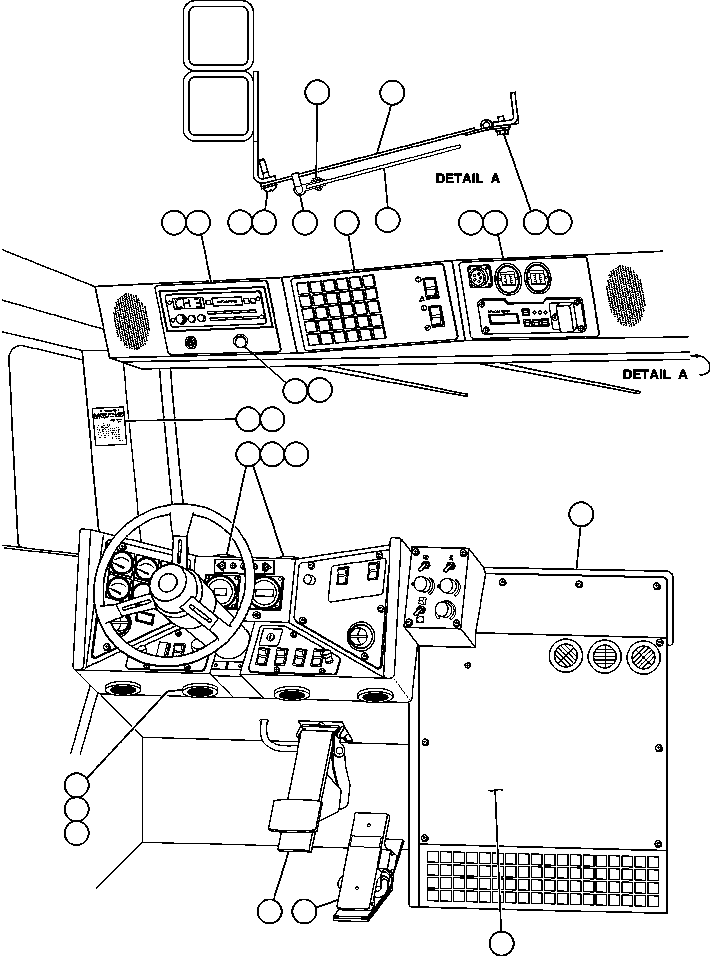 Komatsu parts book diagram for AFE48-CE 930E-2  S/N A30207-A30208 SUNCOR: OPERATOR CONTROLS & OVERHEAD PANEL