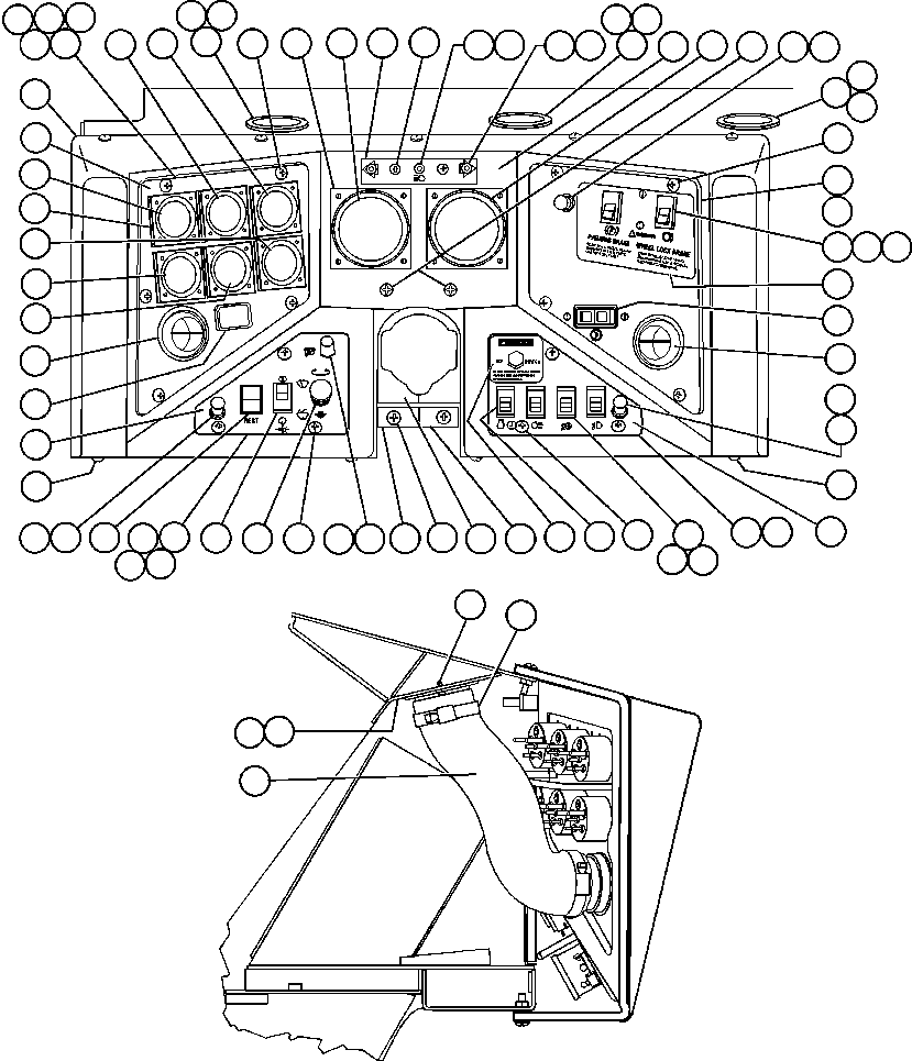 Komatsu parts book diagram for AFE48-CE 930E-2  S/N A30207-A30208 SUNCOR: INSTRUMENT PANEL ASSEMBLY
