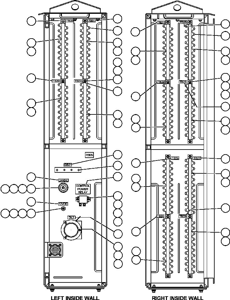 Komatsu parts book diagram for AFE48-CE 930E-2  S/N A30207-A30208 SUNCOR: INTERFACE CABINET (SIDEWALLS)