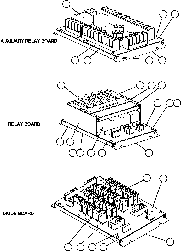 Komatsu parts book diagram for AFE48-CE 930E-2  S/N A30207-A30208 SUNCOR: RELAY AND DIODE BOARDS
