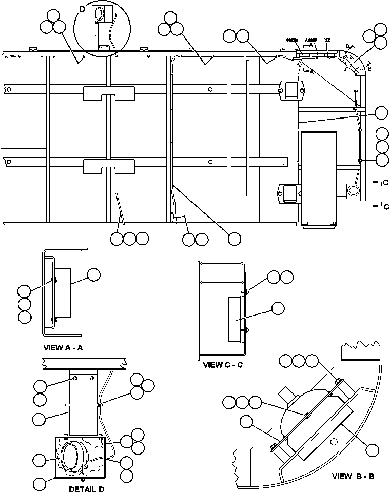 Komatsu parts book diagram for AFE48-CE 930E-2  S/N A30207-A30208 SUNCOR: RIGHT DECK ELECTRICAL GROUP