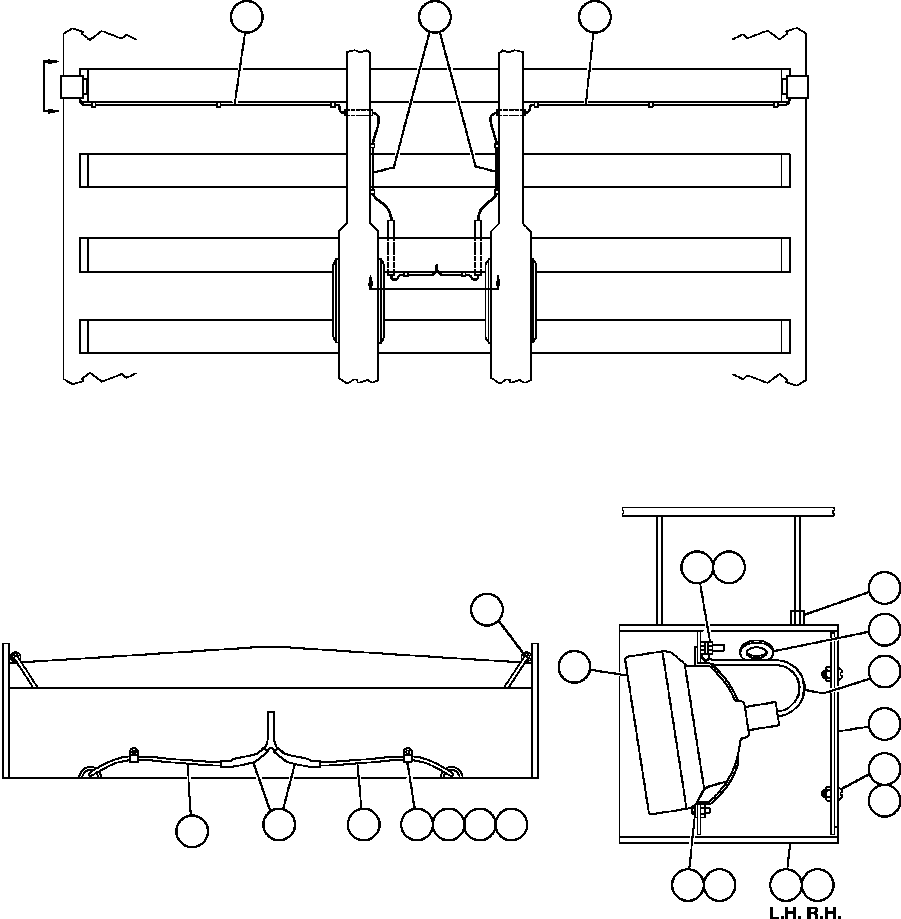Komatsu parts book diagram for AFE48-CE 930E-2  S/N A30207-A30208 SUNCOR: REAR TURN & CLEARANCE LIGHTS
