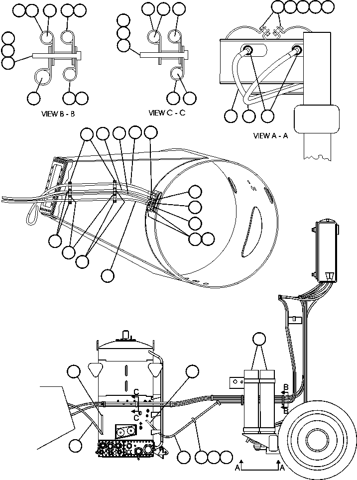 Komatsu parts book diagram for AFE48-CE 930E-2  S/N A30207-A30208 SUNCOR: BRAKE PIPING