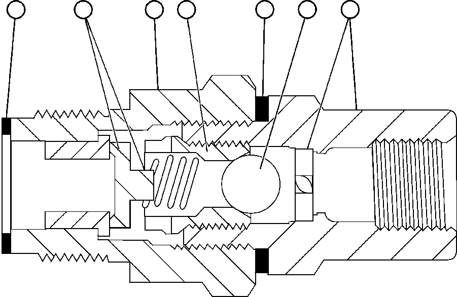 Komatsu parts book diagram for AFE48-CE 930E-2  S/N A30207-A30208 SUNCOR: CHECK VALVE ASSEMBLY (LA1187)