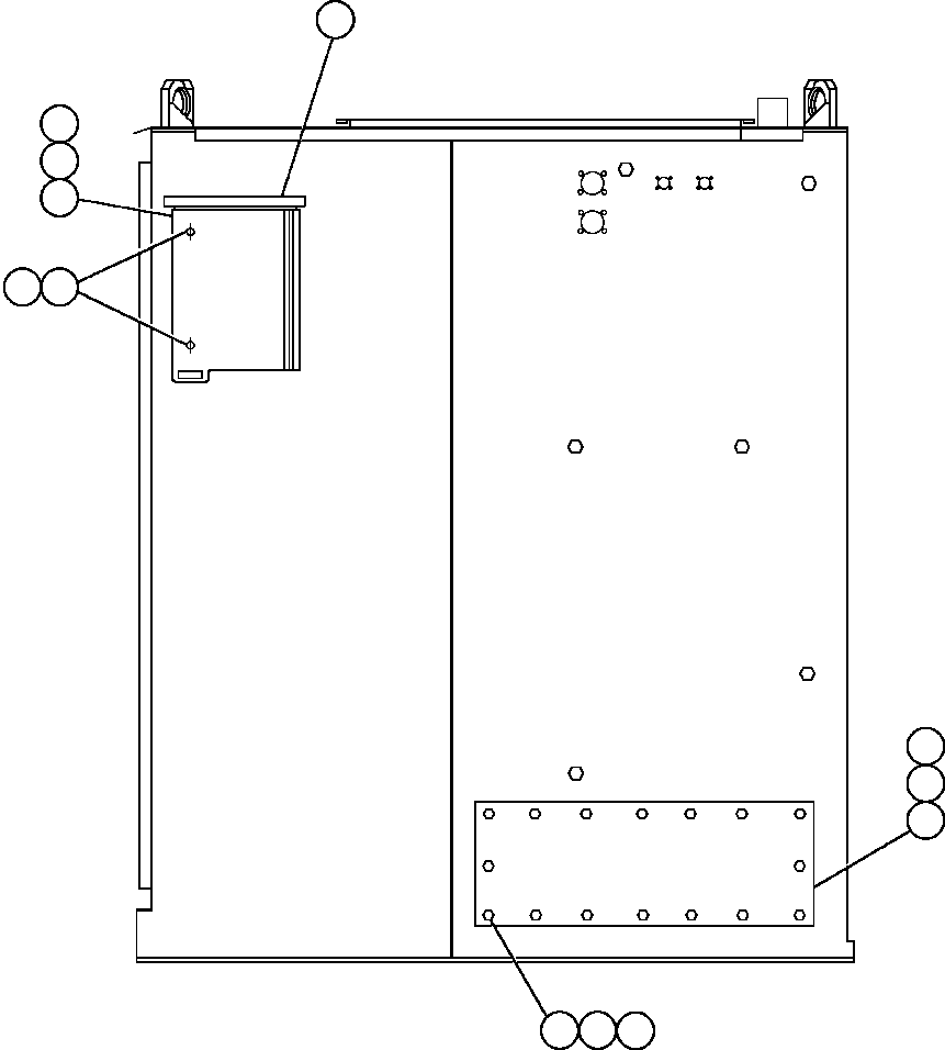 Komatsu parts book diagram for AFE48-CE 930E-2  S/N A30207-A30208 SUNCOR: CONTROL CABINET (LEFT SIDE)
