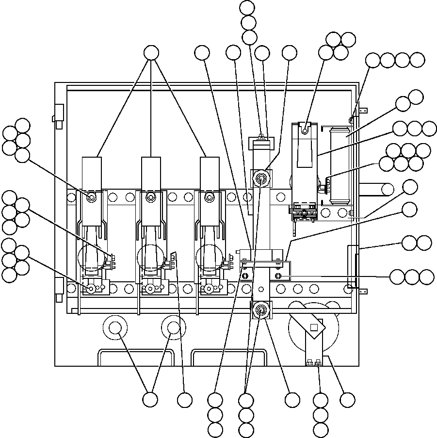 Komatsu parts book diagram for AFE48-CE 930E-2  S/N A30207-A30208 SUNCOR: CONTROL CABINET - CONTACTOR BOX
