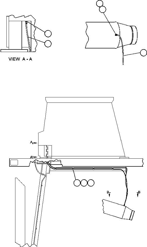 Komatsu parts book diagram for AFE48-CK 930E-2 S/N A30225 JACOB'S RANCH: AIR CLEANER INDICATOR PIPING