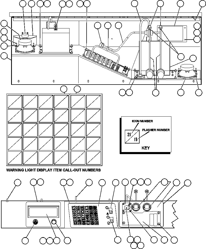Komatsu parts book diagram for AFE48-CK 930E-2 S/N A30225 JACOB'S RANCH: OVERHEAD DASH MODULE