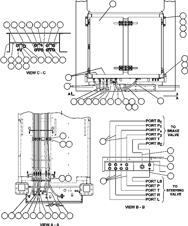 Komatsu parts book diagram for AFE48-CK 930E-2 S/N A30225 JACOB'S RANCH: BRAKE CABINET/CAB PIPING