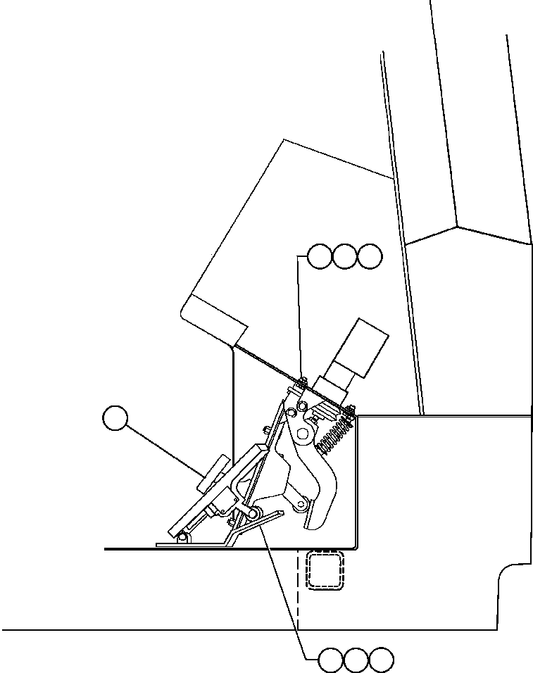 Komatsu parts book diagram for AFE48-CK 930E-2 S/N A30225 JACOB'S RANCH: PEDAL INSTALLATION
