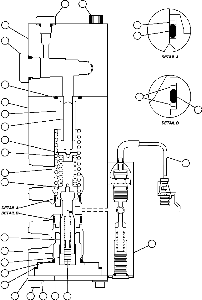 Komatsu parts book diagram for AFE48-CK 930E-2 S/N A30225 JACOB'S RANCH: DUAL RELAY VALVE (PC0105)
