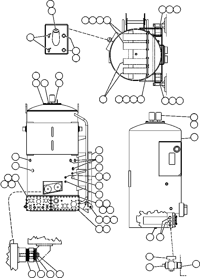 Komatsu parts book diagram for AFE48-CK 930E-2 S/N A30225 JACOB'S RANCH: HYDRAULIC TANK ASSEMBLY & INSTALLATION