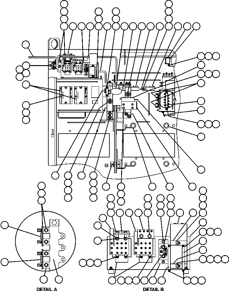 Komatsu parts book diagram for AFE48-CK 930E-2 S/N A30225 JACOB'S RANCH: CONTROL CABINET (INSIDE TOP LEFT FRONT)