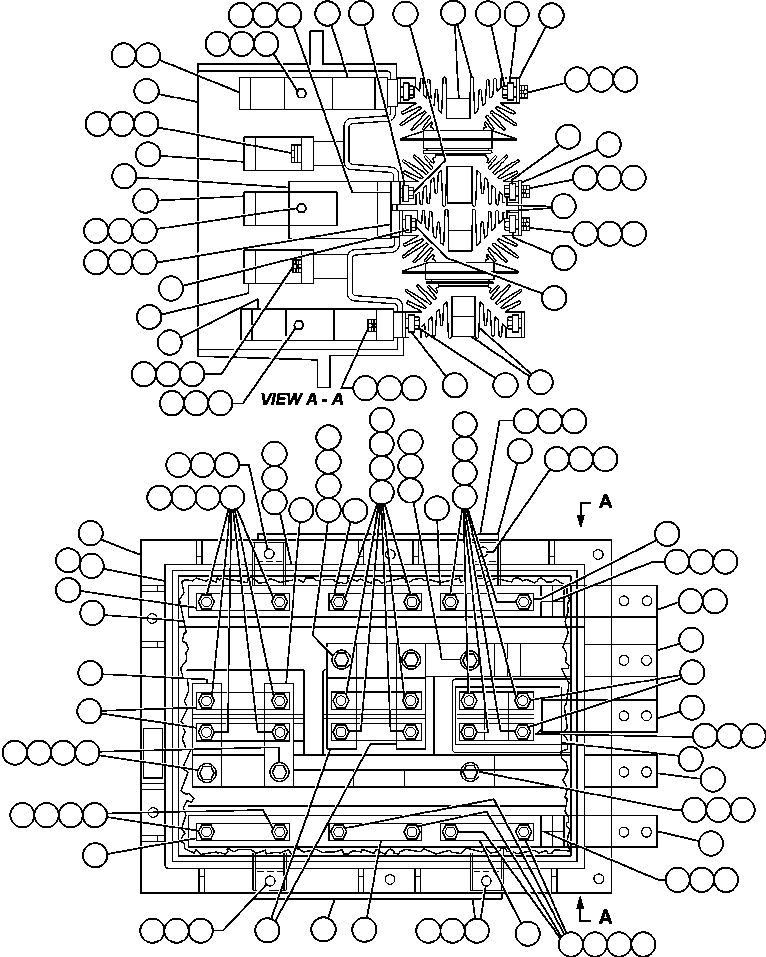 Komatsu parts book diagram for AFE48-CK 930E-2 S/N A30225 JACOB'S RANCH: RECTIFIER PANEL (GE0557)