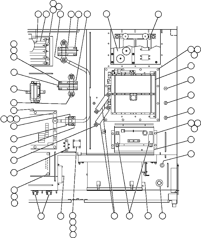Komatsu parts book diagram for AFE48-CK 930E-2 S/N A30225 JACOB'S RANCH: CONTROL CABINET (TOP RIGHT VIEW)