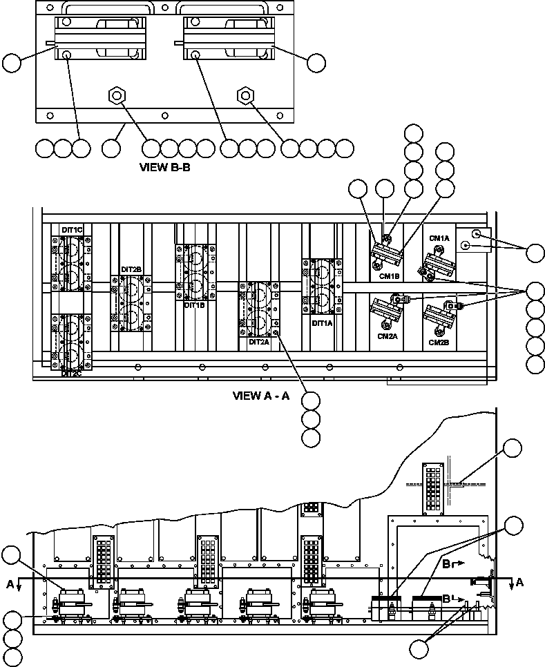 Komatsu parts book diagram for AFE48-CK 930E-2 S/N A30225 JACOB'S RANCH: CONTROL CABINET (LOWER BACK SIDE)