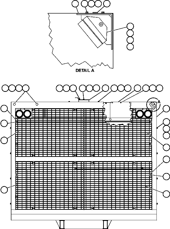 Komatsu parts book diagram for AFE48-DP 930E-2 S/N A30298 & A30299    TRANSALTA: GRILLE ASSEMBLY