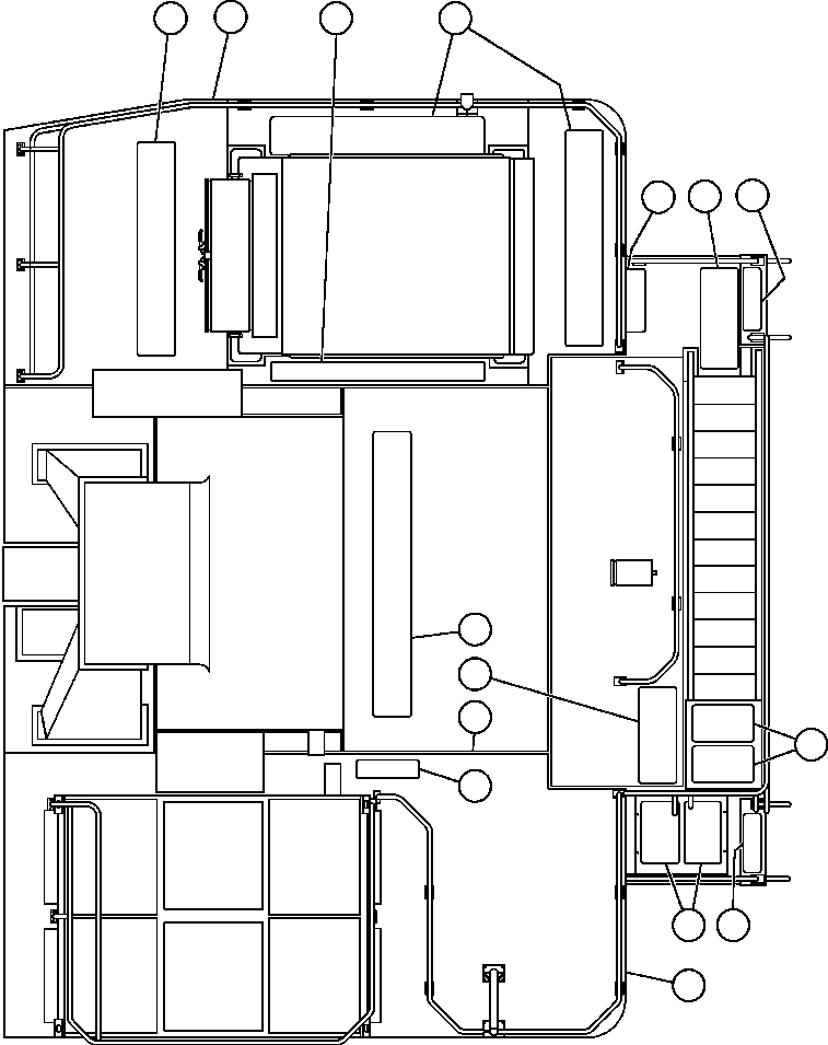 Komatsu parts book diagram for AFE48-DP 930E-2 S/N A30298 & A30299    TRANSALTA: DECK SECTIONS & SAFETY WALKS