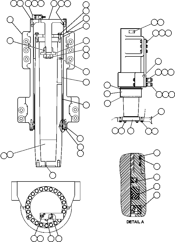 Komatsu parts book diagram for AFE48-DP 930E-2 S/N A30298 & A30299    TRANSALTA: FRONT SUSPENSION & MOUNTING