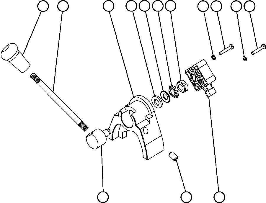 Komatsu parts book diagram for AFE48-DP 930E-2 S/N A30298 & A30299    TRANSALTA: RETARDER LEVER ASSEMBLY (PC0880)