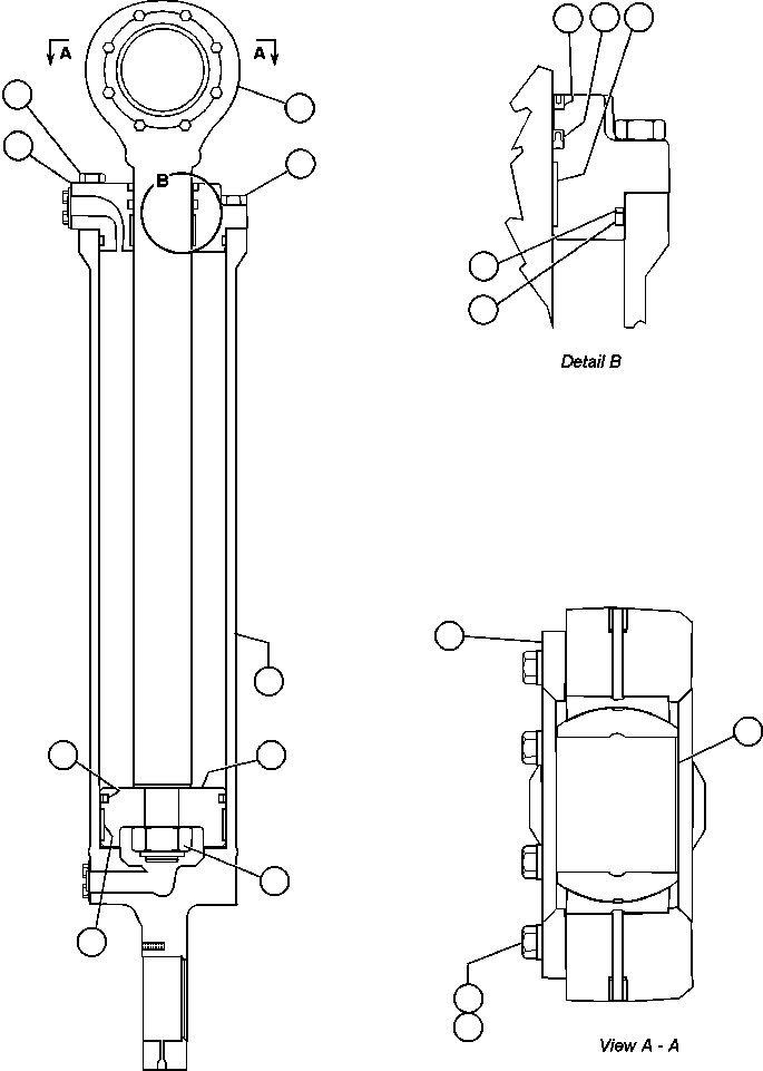 Komatsu parts book diagram for AFE48-DP 930E-2 S/N A30298 & A30299    TRANSALTA: STEERING CYLINDER ASSEMBLY (EH4426)