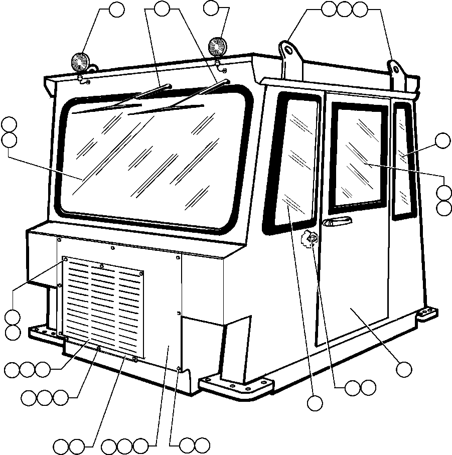 Komatsu parts book diagram for AFE48-DP 930E-2 S/N A30298 & A30299    TRANSALTA: CAB ASSEMBLY (EJ8300)