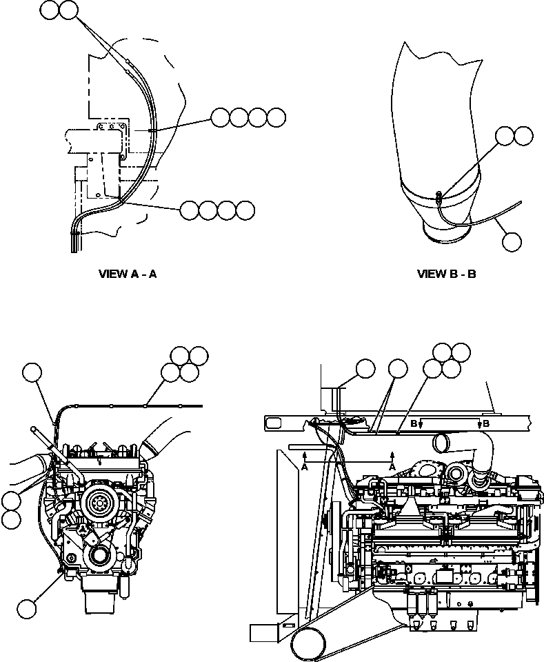 Komatsu parts book diagram for AFE48-DP 930E-2 S/N A30298 & A30299    TRANSALTA: HEATER HOSE PIPING