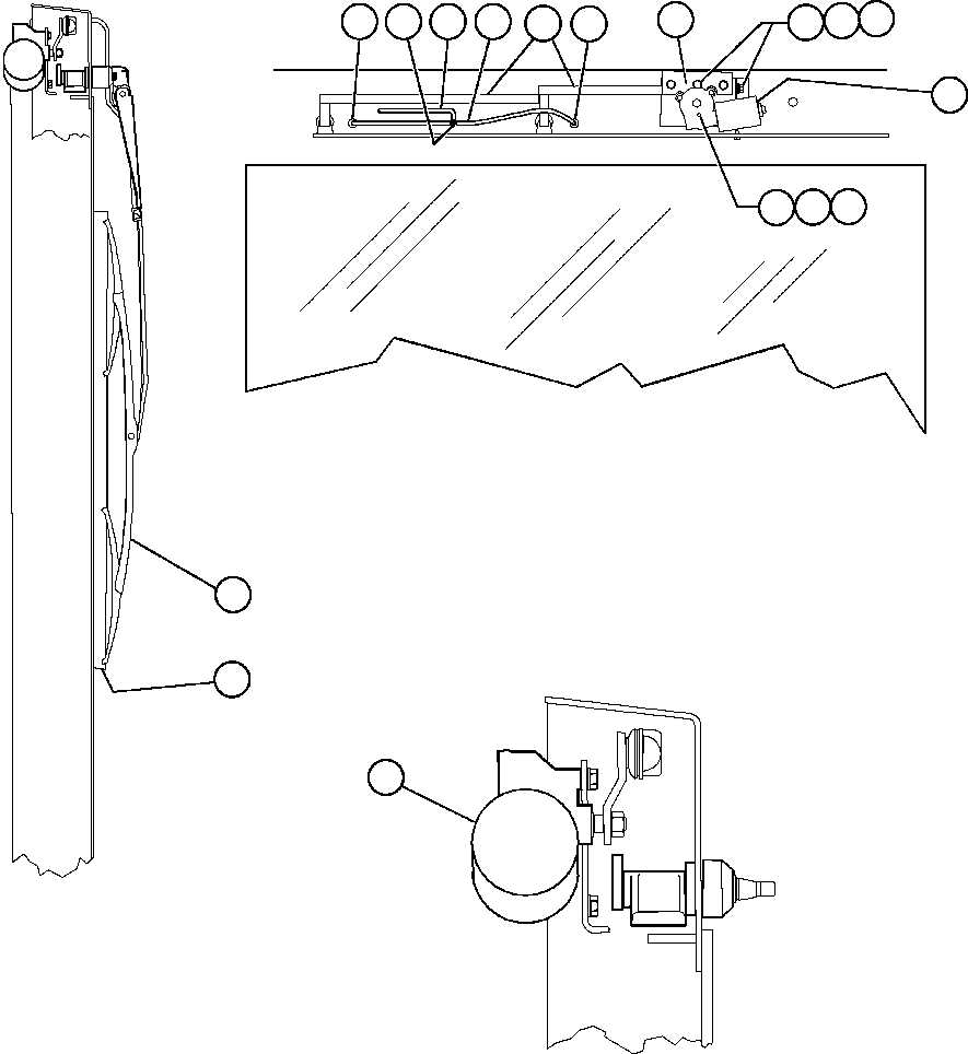 Komatsu parts book diagram for AFE48-DP 930E-2 S/N A30298 & A30299    TRANSALTA: WINDSHIELD WIPER INSTALLATION