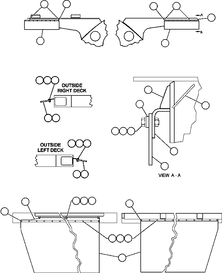 Komatsu parts book diagram for AFE48-DP 930E-2 S/N A30298 & A30299    TRANSALTA: DECK MUD FLAPS INSTALLATION