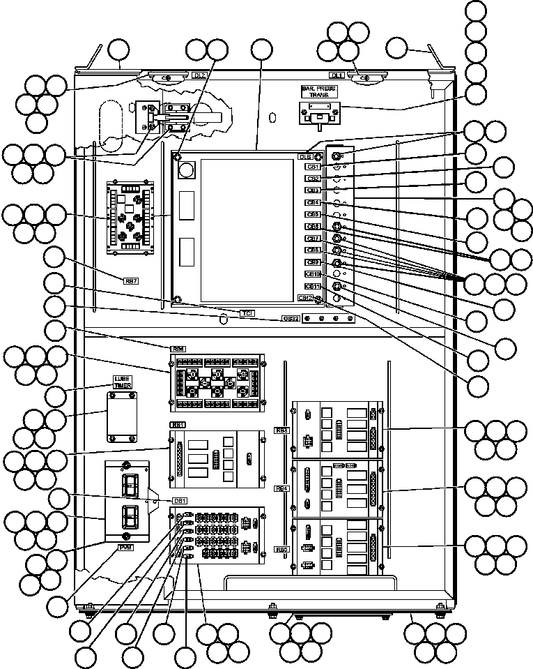 Komatsu parts book diagram for AFE48-DP 930E-2 S/N A30298 & A30299    TRANSALTA: ELECTRICAL INTERFACE CABINET (KOMATSU ENG)